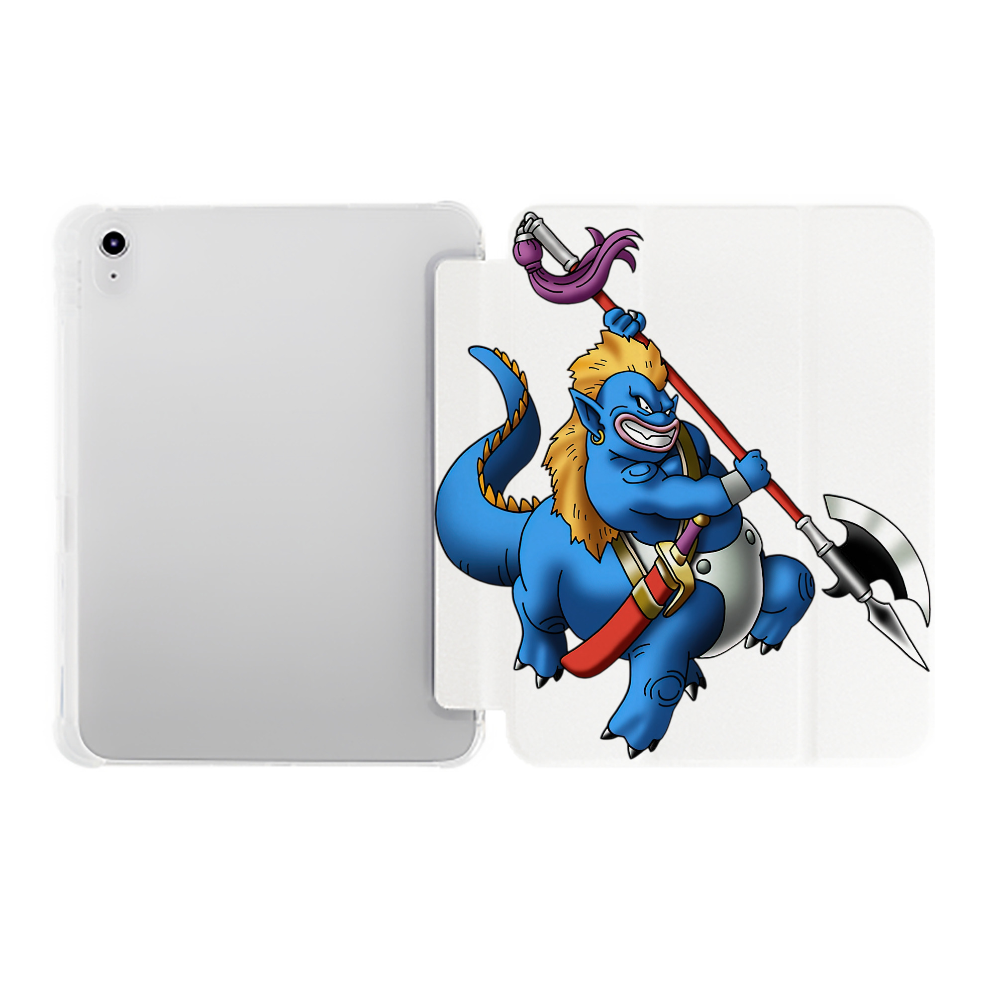 （画像用） ドラゴンクエスト Doragon Kuesuto Dragon Quest IPad ケース ペン収納付き 三つ折りスタンド PUレザー×シリコン 対応機種9.5/10.5/10.9インチ